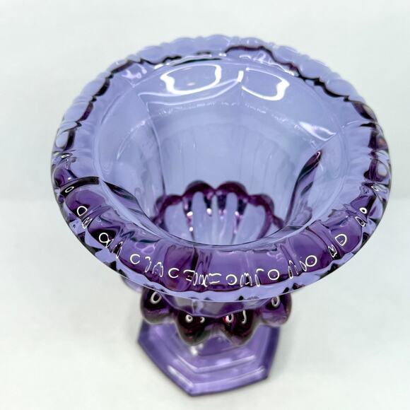 Vintage Friedrich Kristall Germany Lead Crystal Purple Vase - Picture 2 of 8